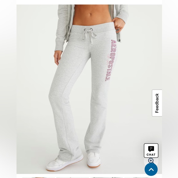 Aeropostale Pants - Aeropostale Light Gray Logo Fit and Flare